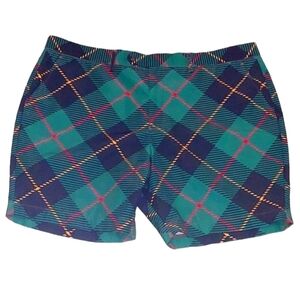 Shinesty Christmas Plaid Mens Shorts Size